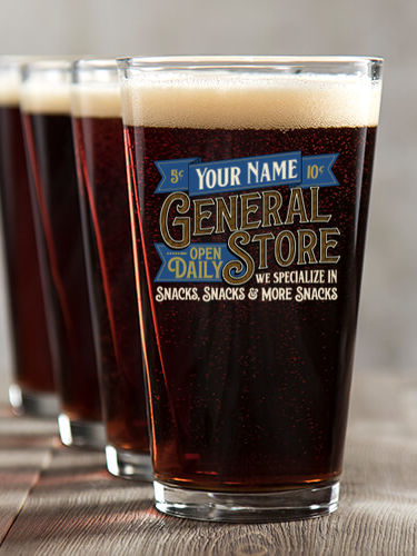 General Store : Pint Glasses - Color Printed