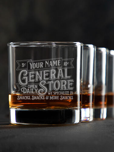General Store : Rocks Glasses - Engraved