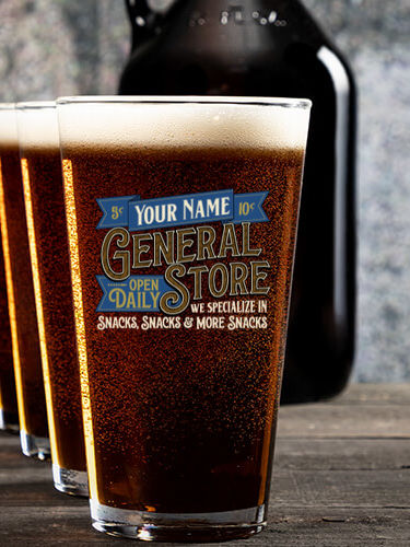 General Store : Growler Pint Glass Gift Sets - Color Printed