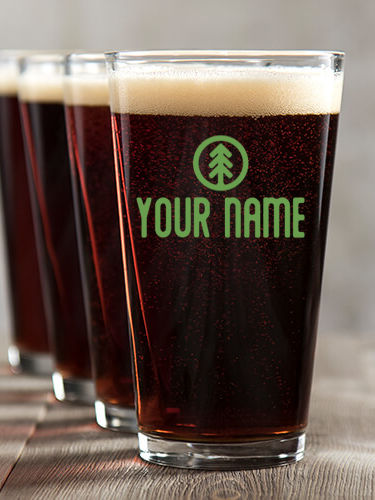 Pine Tree : Pint Glasses - Color Printed