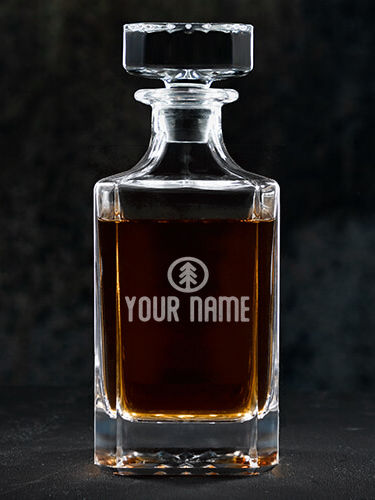 Pine Tree : Whiskey Decanter - Engraved