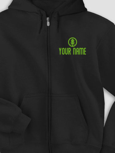 Pine Tree : Embroidered Zip Hoodies
