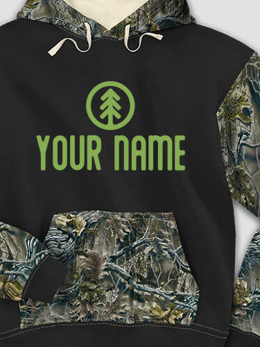 Pine Tree : Printed 2-Tone Camo Hoodies