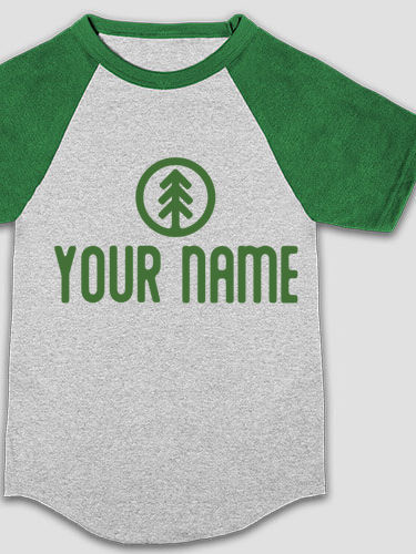 Pine Tree : Printed Kids Raglan Shirts