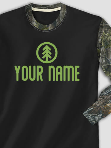 Pine Tree : Printed 2-Tone Camo Long Sleeves