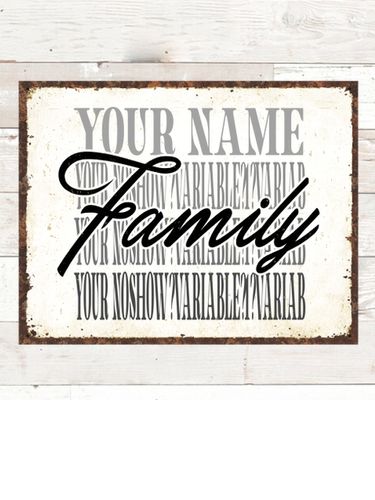 Family Repeat : Tin Signs