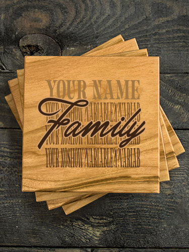 Family Repeat : Coasters - Engraved