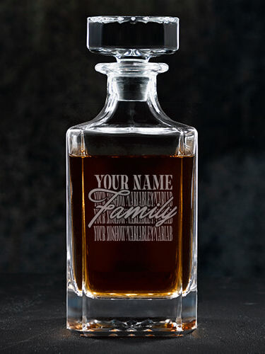 Family Repeat : Whiskey Decanter - Engraved