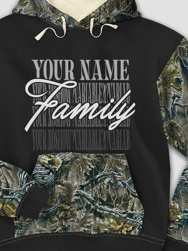 Family Repeat : Printed 2-Tone Camo Hoodies