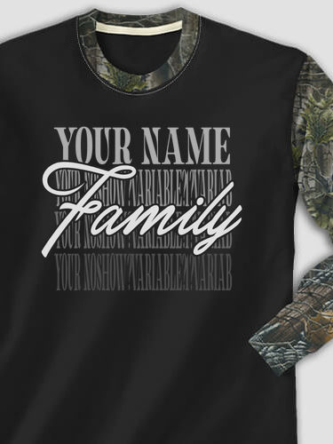 Family Repeat : Printed 2-Tone Camo Long Sleeves