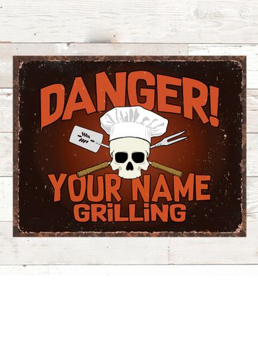 Danger Grilling : Tin Signs