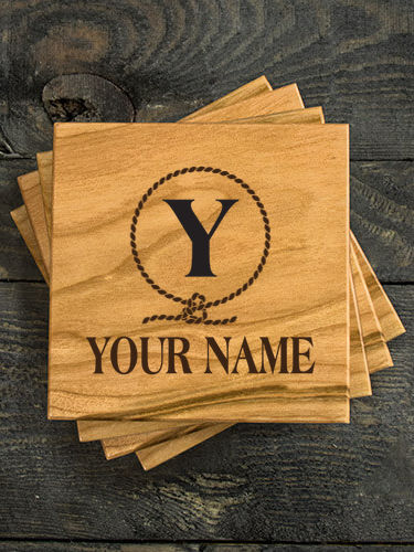 Lasso Monogram : Coasters - Engraved