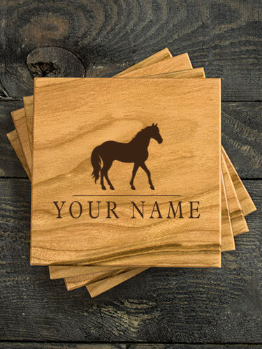 Horse : Coasters - Engraved