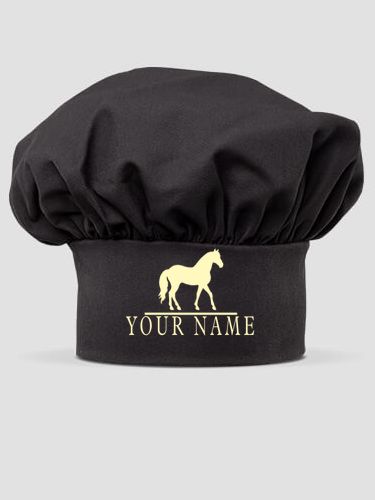 Horse : Embroidered Chef Hat