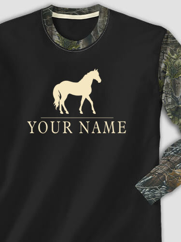 Horse : Printed 2-Tone Camo Long Sleeves