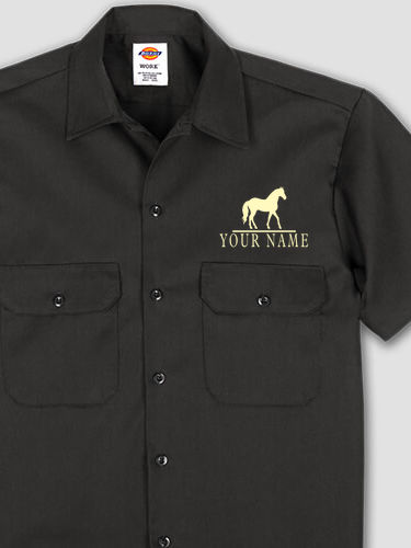 Horse : Embroidered Work Shirts