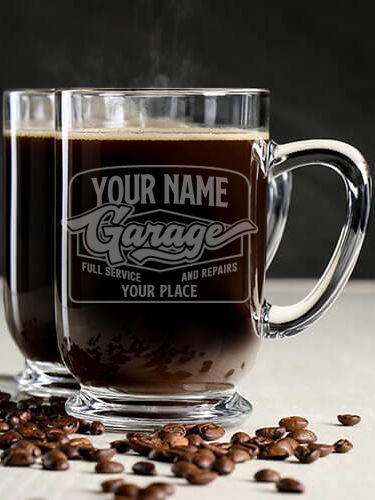 Retro Garage : Coffee Mugs - Engraved