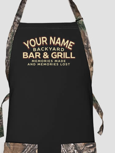 Backyard Bar and Grill : Printed 2-Tone Aprons