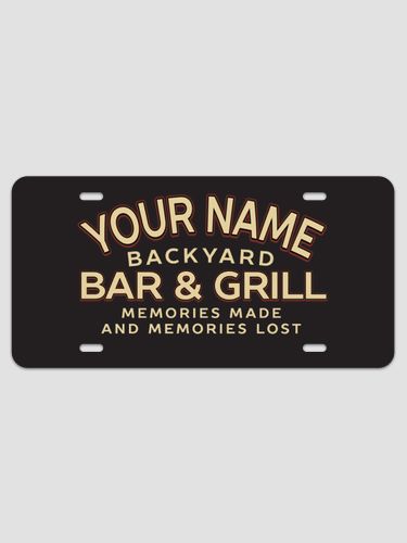 Backyard Bar and Grill : License Plates