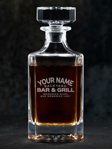 Backyard Bar and Grill : Whiskey Decanter - Engraved