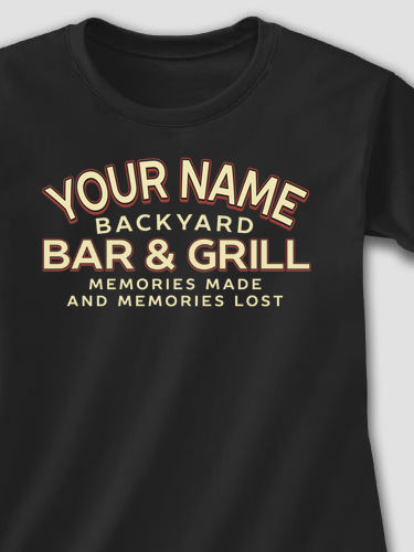 Backyard Bar and Grill : Adult Ladies Fitted T-Shirt