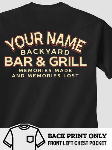 Backyard Bar and Grill : Printed Pocket T-Shirts