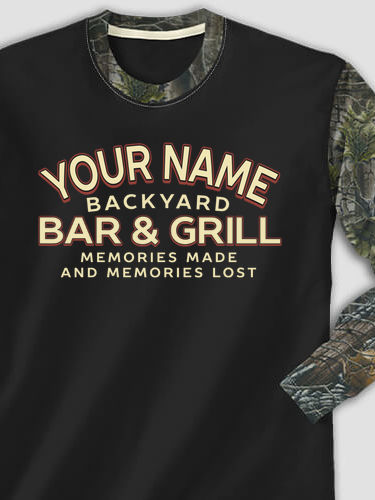 Backyard Bar and Grill : Printed 2-Tone Camo Long Sleeves