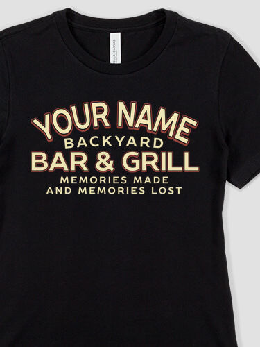 Backyard Bar and Grill : Premium Ladies T-Shirts
