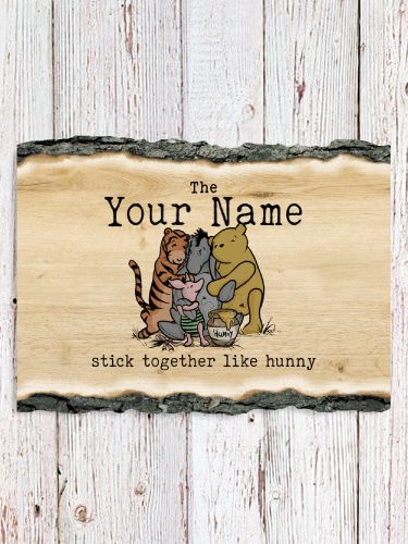 Stick Together : Faux Sliced Log Plaque