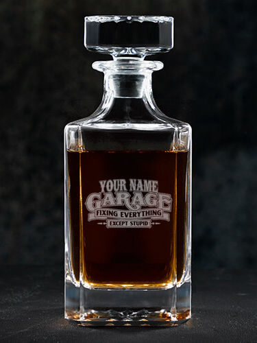 Fixing Everything Garage : Whiskey Decanter - Engraved