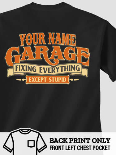 Fixing Everything Garage : Printed Pocket T-Shirts