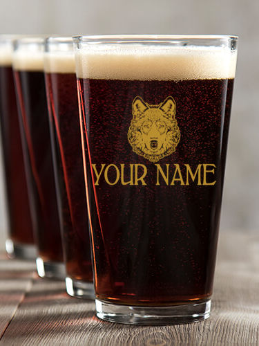 Wolf : Pint Glasses - Color Printed