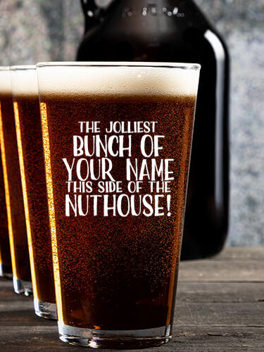 Jolliest Bunch : Growler Pint Glass Gift Sets - Color Printed