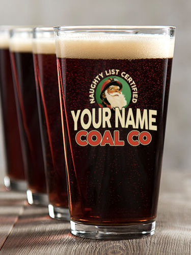 Christmas Coal Company : Pint Glasses - Color Printed