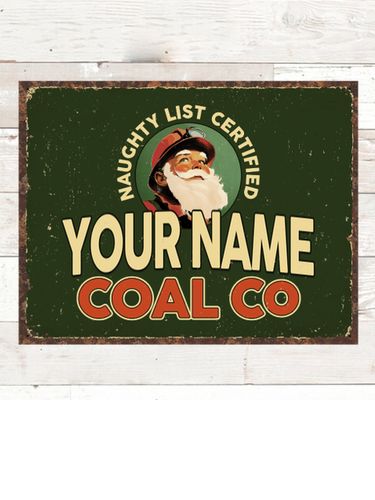 Christmas Coal Company : Tin Signs