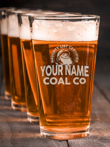 Christmas Coal Company : Pint Glasses - Engraved