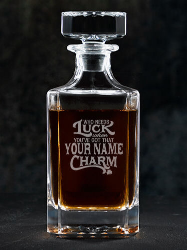 Irish Charm : Whiskey Decanter - Engraved