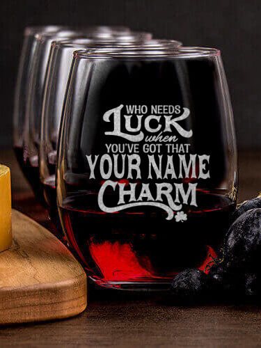 Irish Charm : Cheese Board Wine Glass Gift Sets - Engraved
