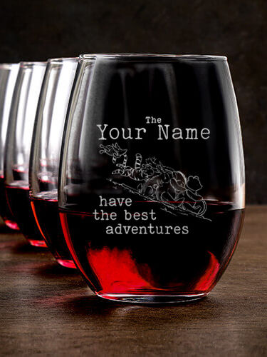 Best Adventures : Stemless Wine Glasses - Engraved