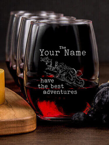 Best Adventures : Cheese Board Wine Glass Gift Sets - Engraved