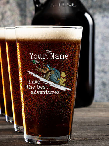 Best Adventures : Growler Pint Glass Gift Sets - Color Printed