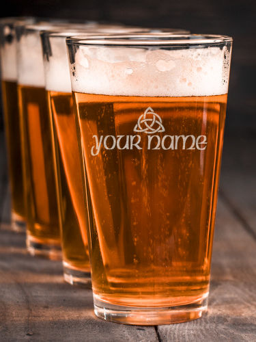 Celtic Trinity Knot : Pint Glasses - Engraved