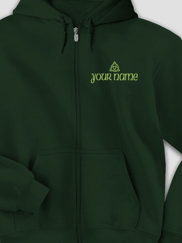Celtic Trinity Knot : Embroidered Zip Hoodies