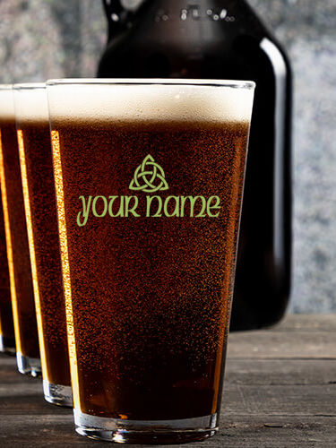 Celtic Trinity Knot : Growler Pint Glass Gift Sets - Color Printed