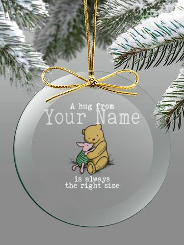 A Hug : 4 Inch Round Glass Ornament