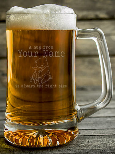 A Hug : Beer Mugs - Engraved