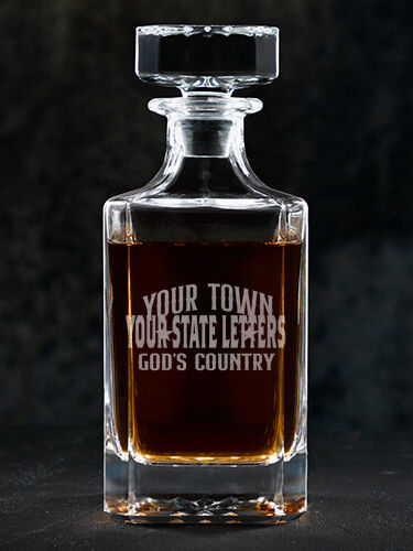 God's Country : Whiskey Decanter - Engraved