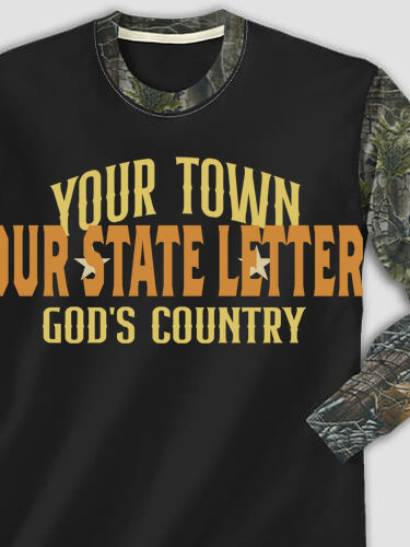 God's Country : Printed 2-Tone Camo Long Sleeves