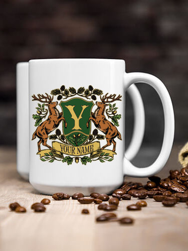 Stag Coat Of Arms : Ceramic Coffee Mugs
