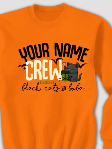 Black Cats And Boba : Printed Sweatshirts